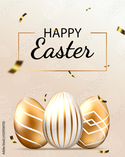 Happy Easter lettering background 