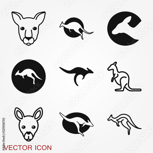Kangaroo vector icon isolated on background. Animal symbol
