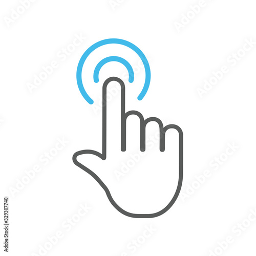 Hand click vector icon