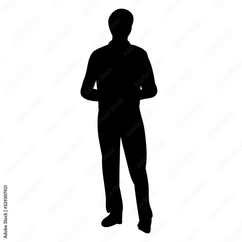 silhouette of a man standing