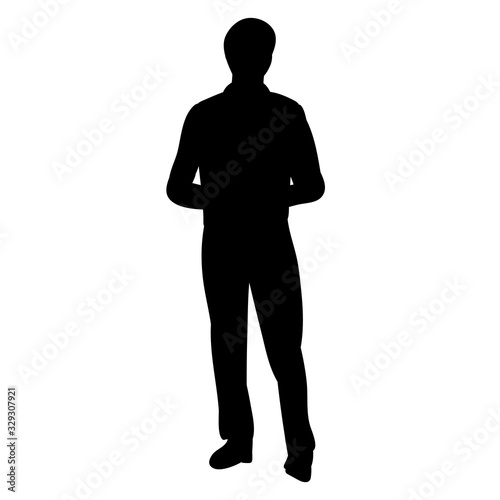 silhouette of a man standing