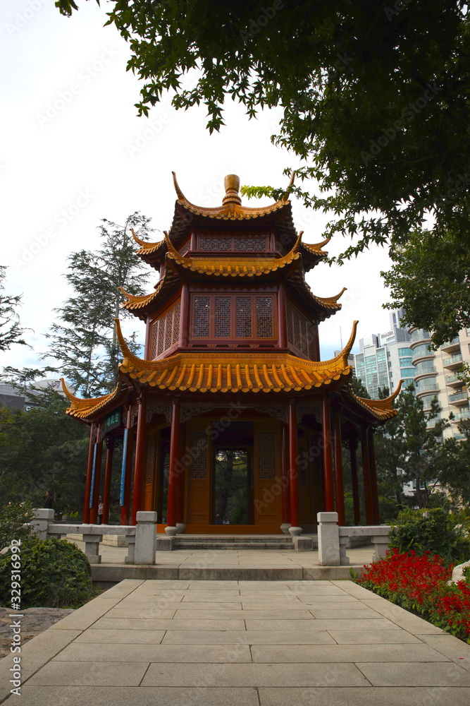 Chinese architecture in a Park in Sydney NSW Australia Chinese architecture in a Park in Sydney NSW Australia