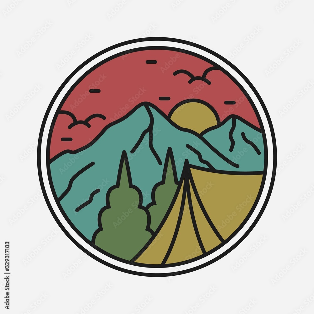 camping logo design vector illustration camping logo design vector illustration