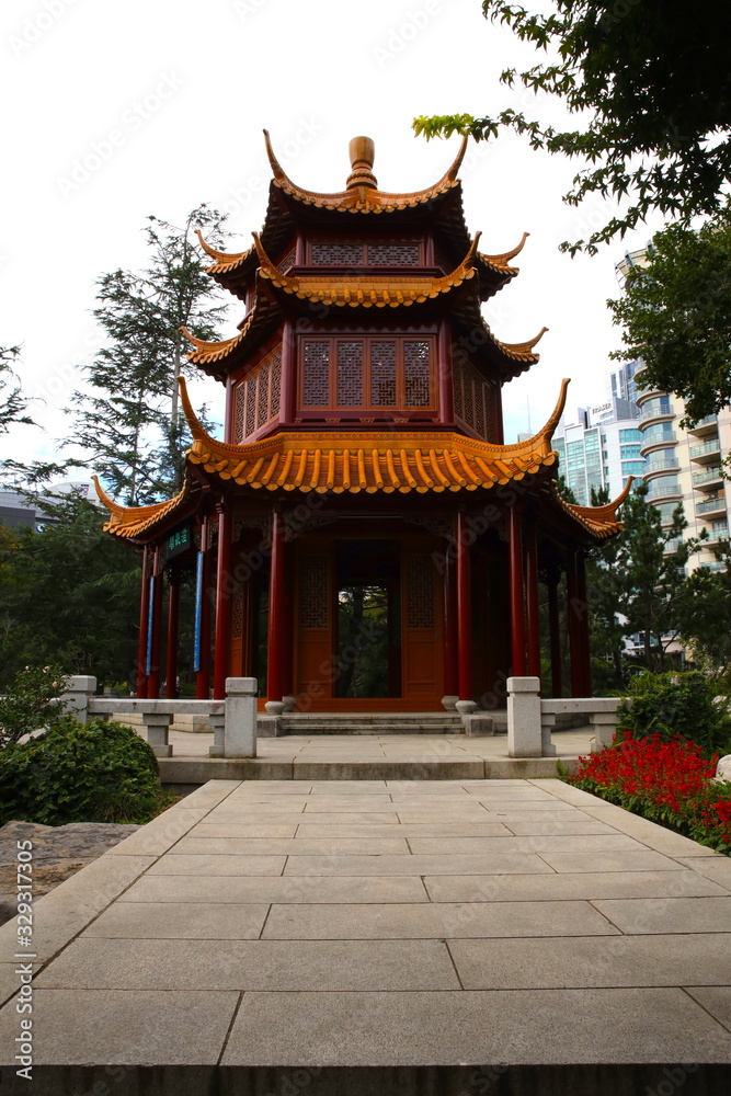 Chinese architecture in a Park in Sydney NSW Australia Chinese architecture in a Park in Sydney NSW Australia