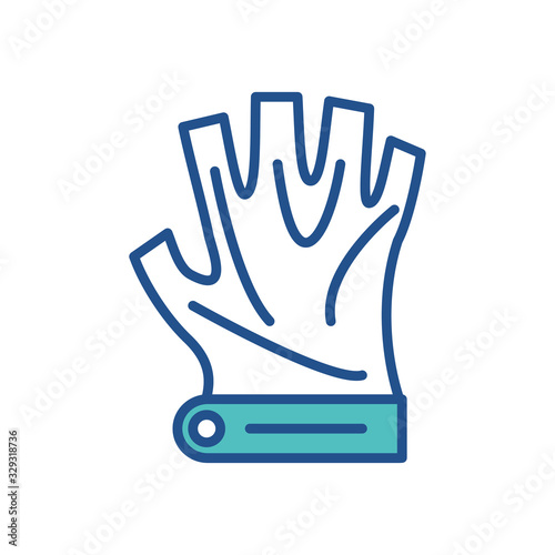 glove icon design, flat style icon collection