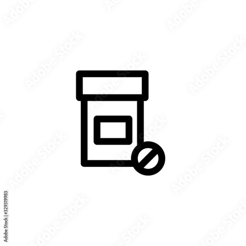 Vector illustration, pill and bottle icon design