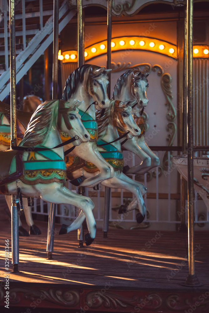 Carousel at night in Buenos Aires