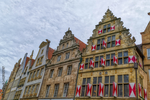 Sehenswerte historische Fassaden in der Altstadt von Münster