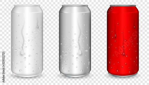 Realistic metallic cans