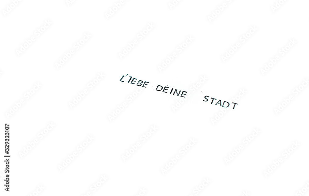 Fototapeta premium Liebe deine Stadt