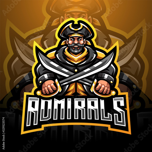 Admirals esport mascot logo design