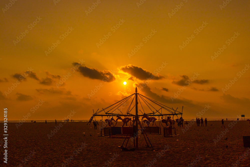 Fototapeta premium sunset at the sea
