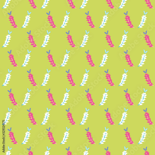 Tropical flower seamless vector pattern background. Damask style geometric blooms green backdrop. Modern floral illustration. Exotic hot summer all over print for vacation and wedding resort concept.