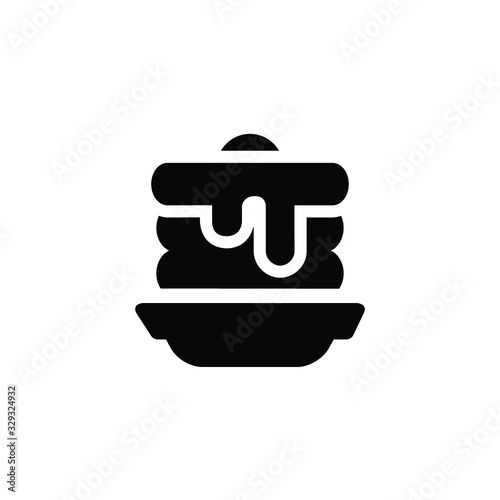 Pancakes Icon, Restaurant Symbol.