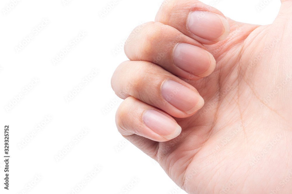 Close up long fingernails and dirty, isolated on white background with clipping path, health care protection and cleanliness concept. Close up long fingernails and dirty, isolated on white background with clipping path, health care protection and cleanliness concept.