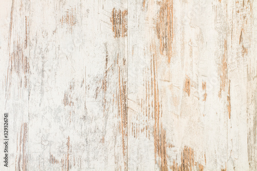 Fondo textura de madera blanca rústica con betas y rayas beige. Vista de cerca y de cerca. Copy space