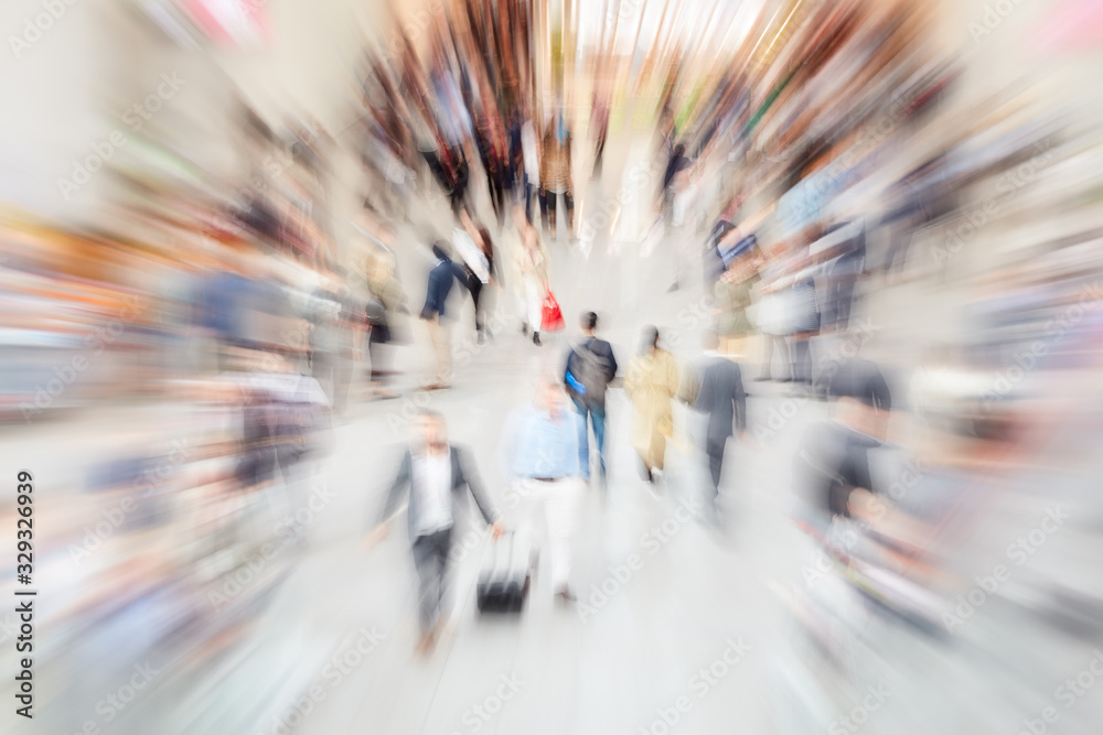 custom made wallpaper toronto digitalMany hectic people in pedestrian area of ??a city