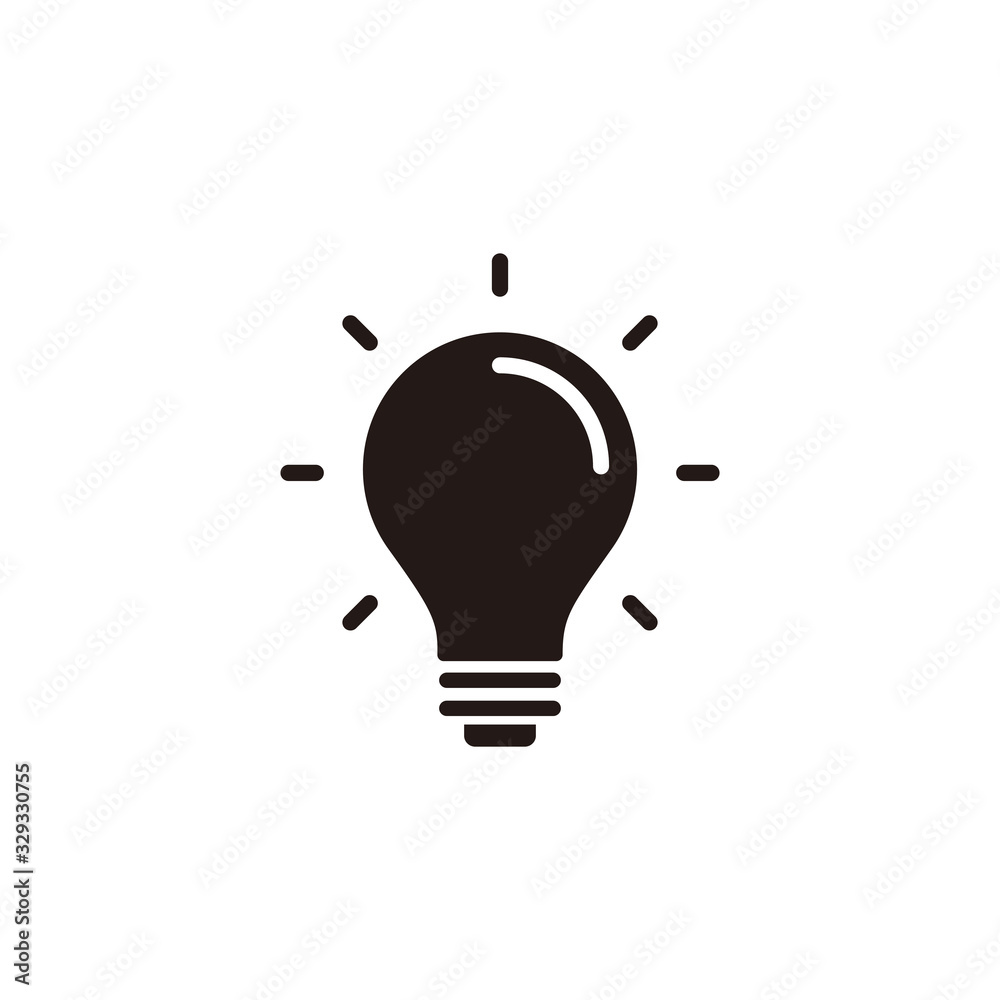 Simple lamp flat icon design vector Simple lamp flat icon design vector