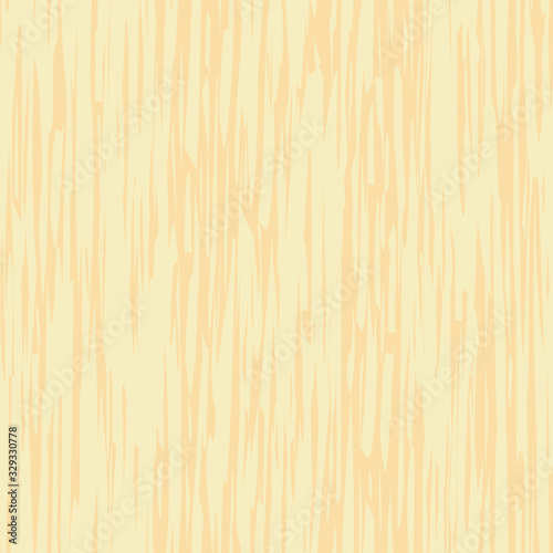 Abstract pine wood seamless vector pattern background. Painterly hand drawn irregular vertical woodgrain backdrop. Monochrome wooden texture all over print. Neutral golden color wash effect. For print