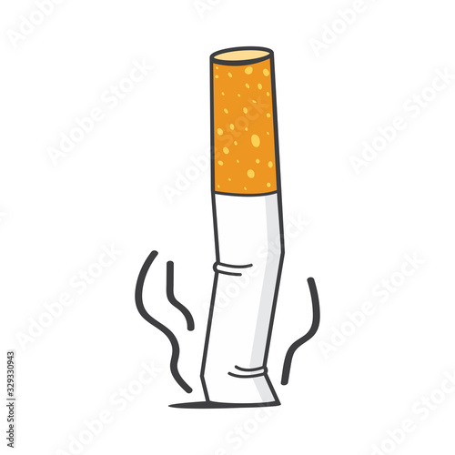 Stop Smoking Cigarette butt vector