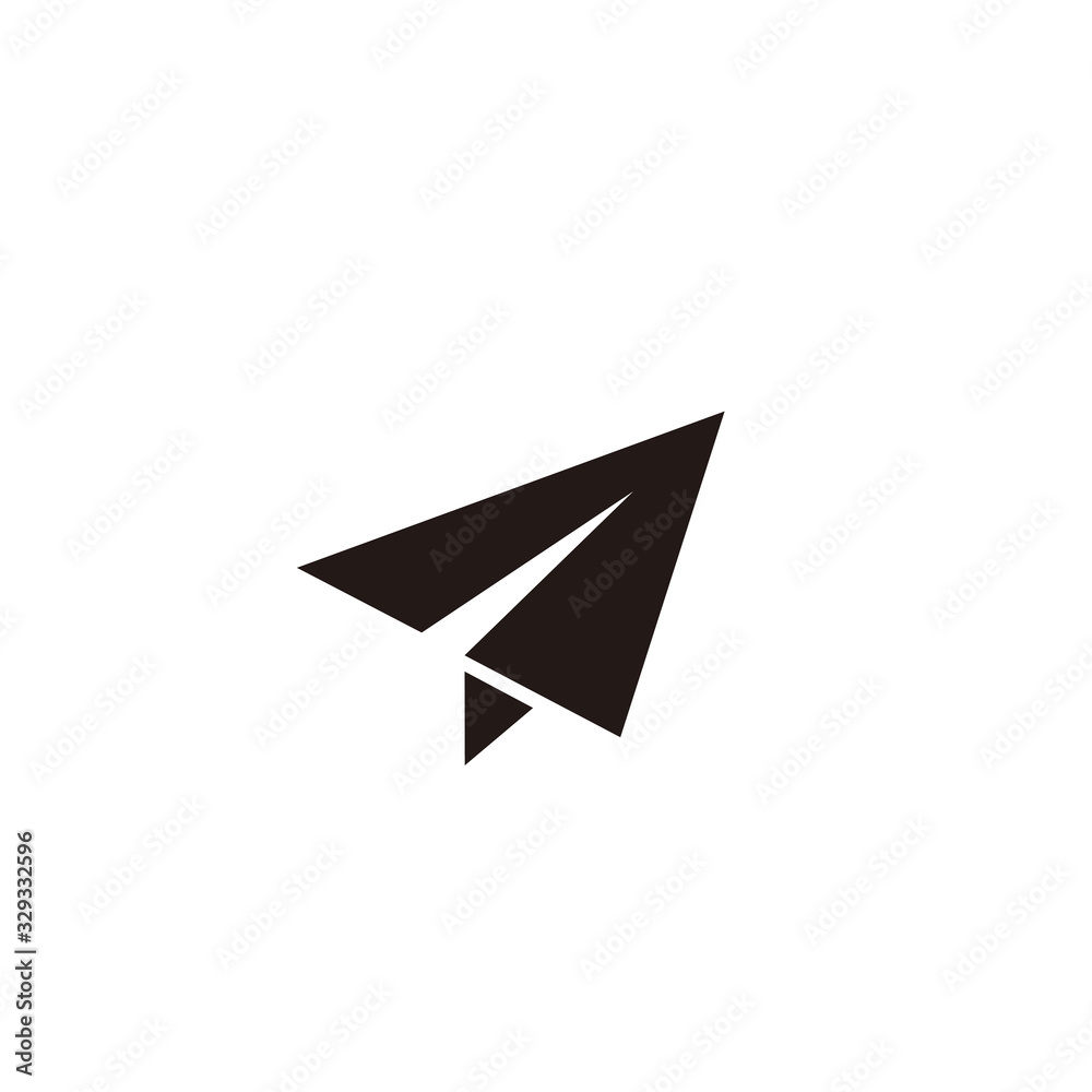 Simple paper plane flat icon design vector Simple paper plane flat icon design vector