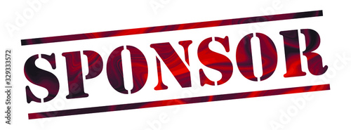  sponsor Vector stamp. White isolated