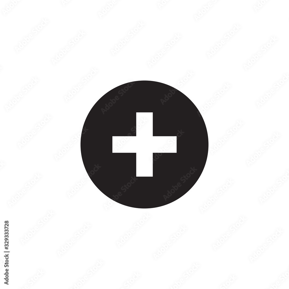 Simple plus flat icon design vector Simple plus flat icon design vector