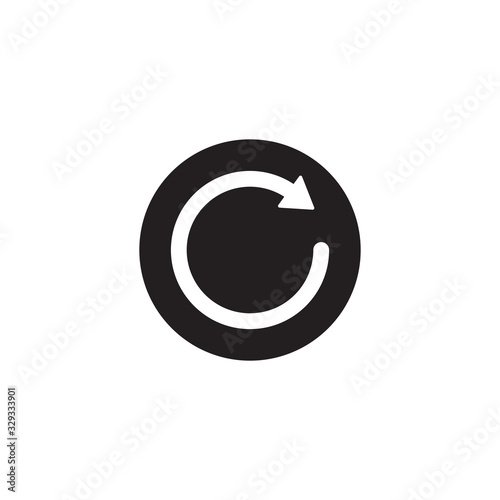 Simple redo flat icon design vector