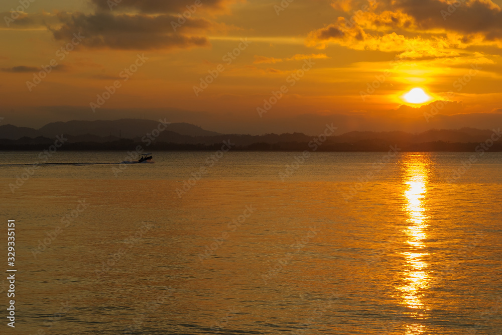 Sunset over the Kapas Island, Malaysia Sunset over the Kapas Island, Malaysia