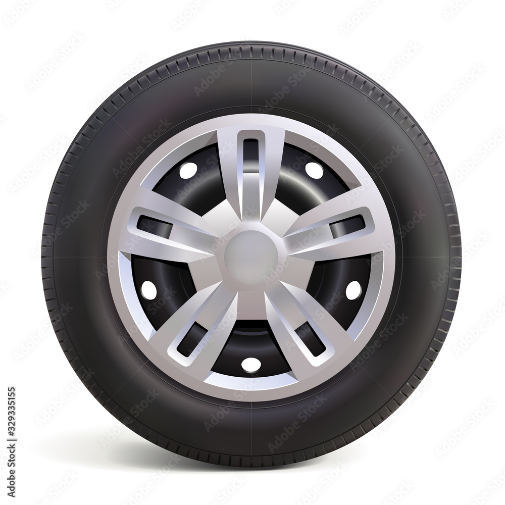 Vector Car Wheel with Disk