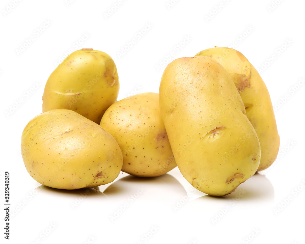 New potato isolated on white background New potato isolated on white background