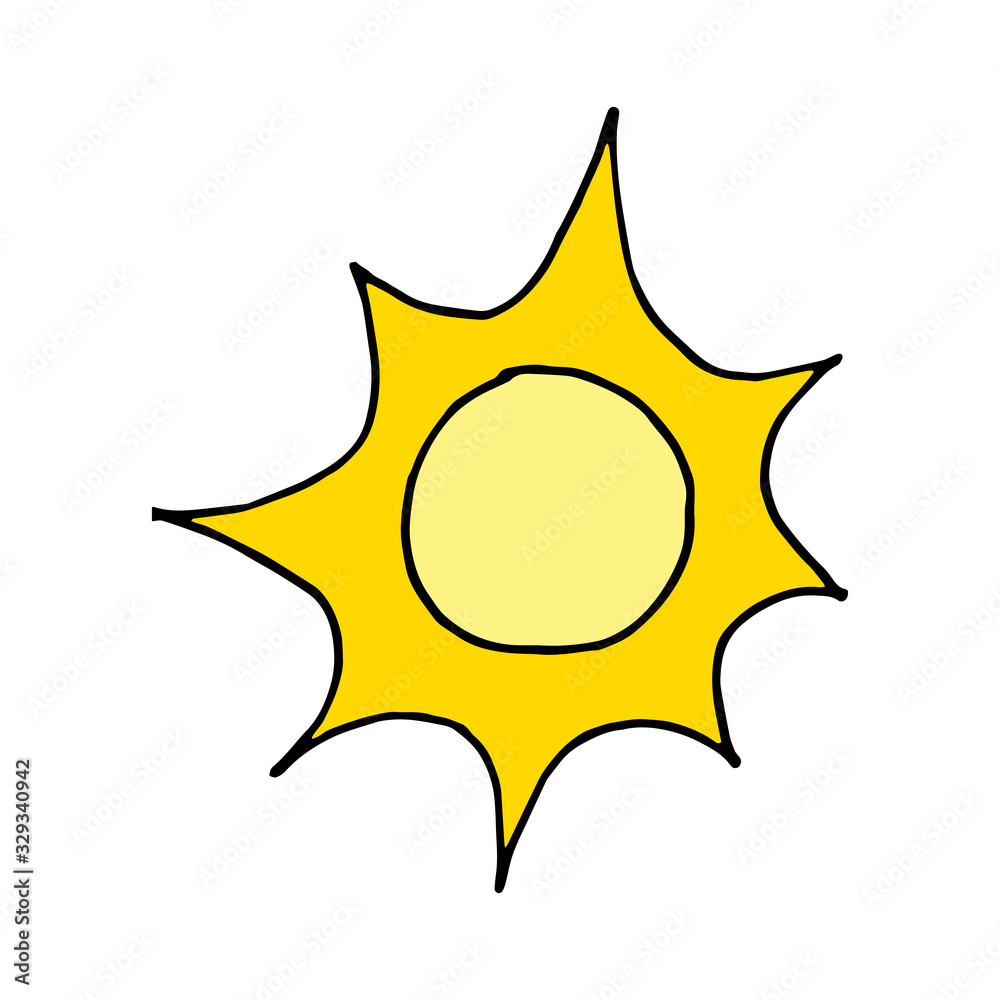 hand drawn doodle vector cartoon sketch sun hand drawn doodle vector cartoon sketch sun