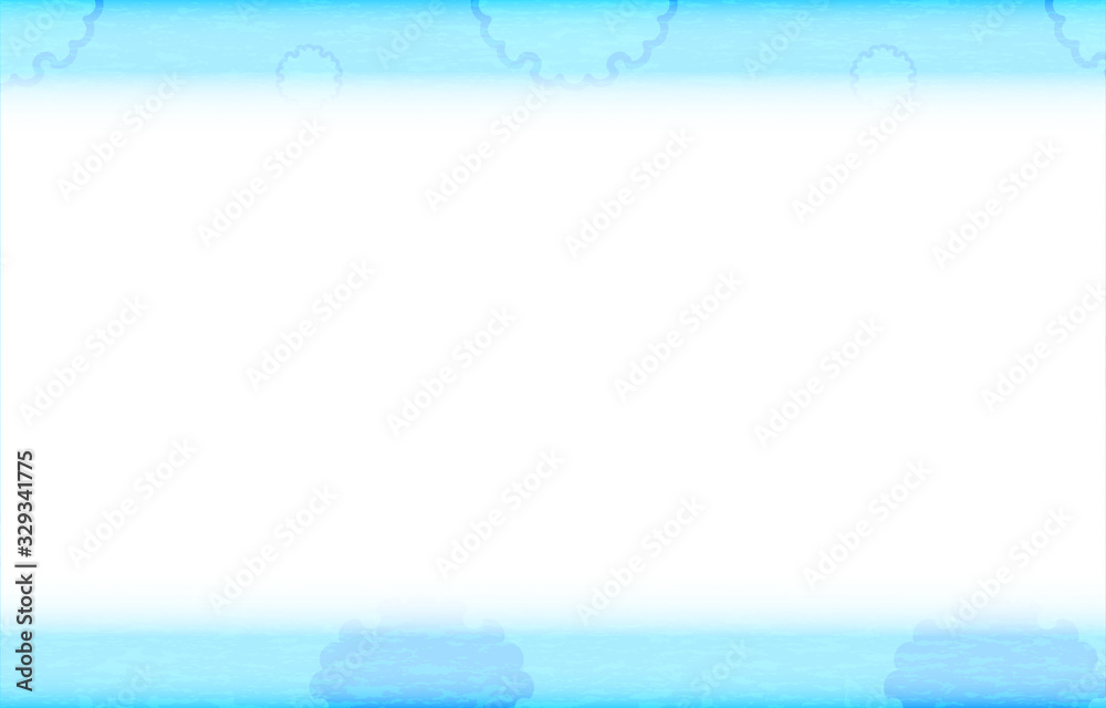 Obraz premium 背景素材：青い和柄のフレーム