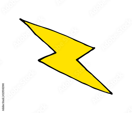 hand drawn doodle vector cartoon sketch lightning