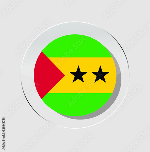sao tome country flag circle icon with white background