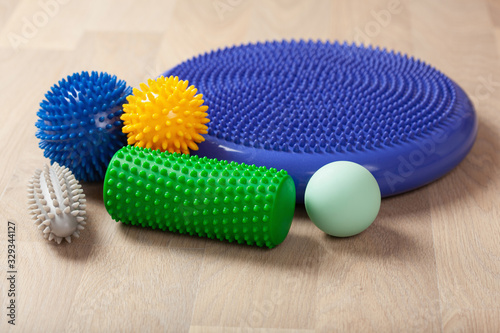 massage rubber balls  balance cushion and roller for self massage and reflexology