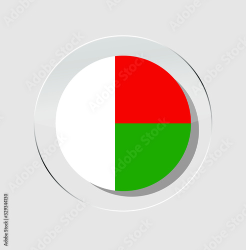 Free Download Madagaskar country flag circle icon with a white background - GFXLoad