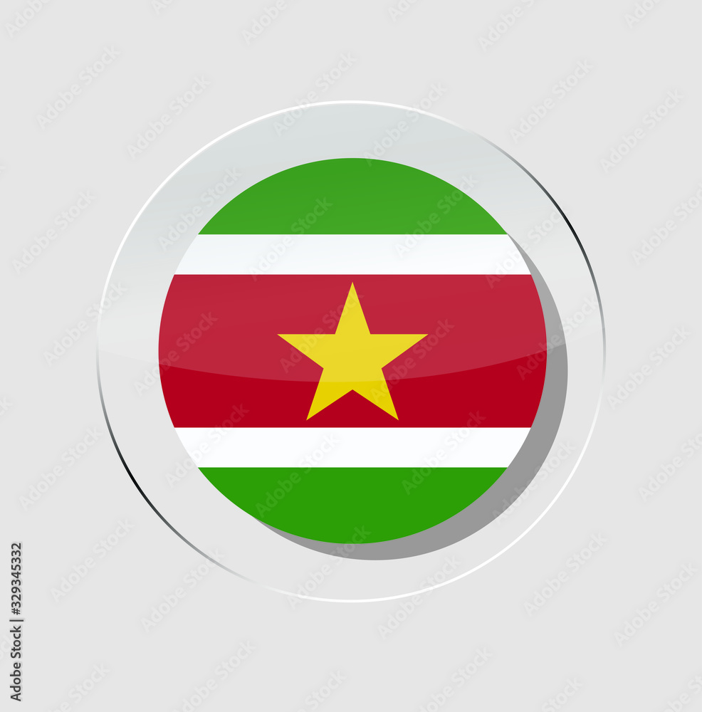 Suriname Country Flag Circle icon with a white background Suriname Country Flag Circle icon with a white background