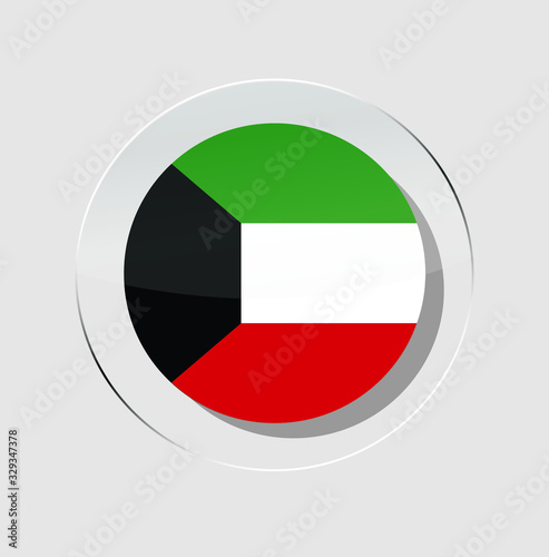 Kuwait Country Flag Circle icon with a white background Free Download Kuwait Country Flag Circle icon with a white background - GFXLoad