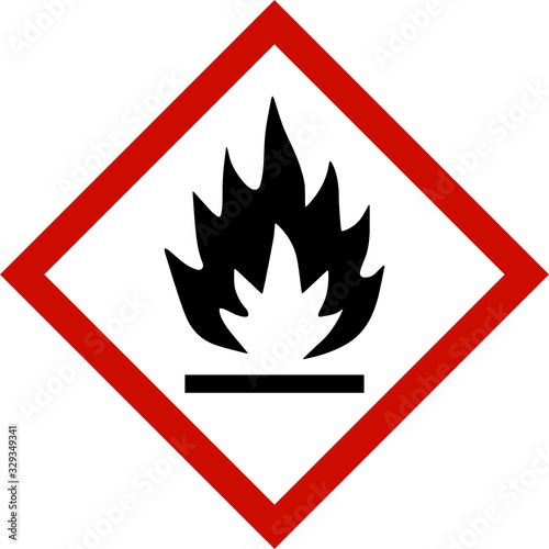 fire hazard sign isolated on transparent background