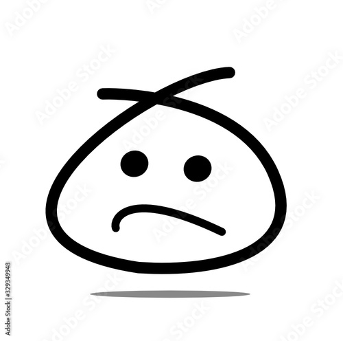 sad face emoji vector icon.symbol for web and mobile app