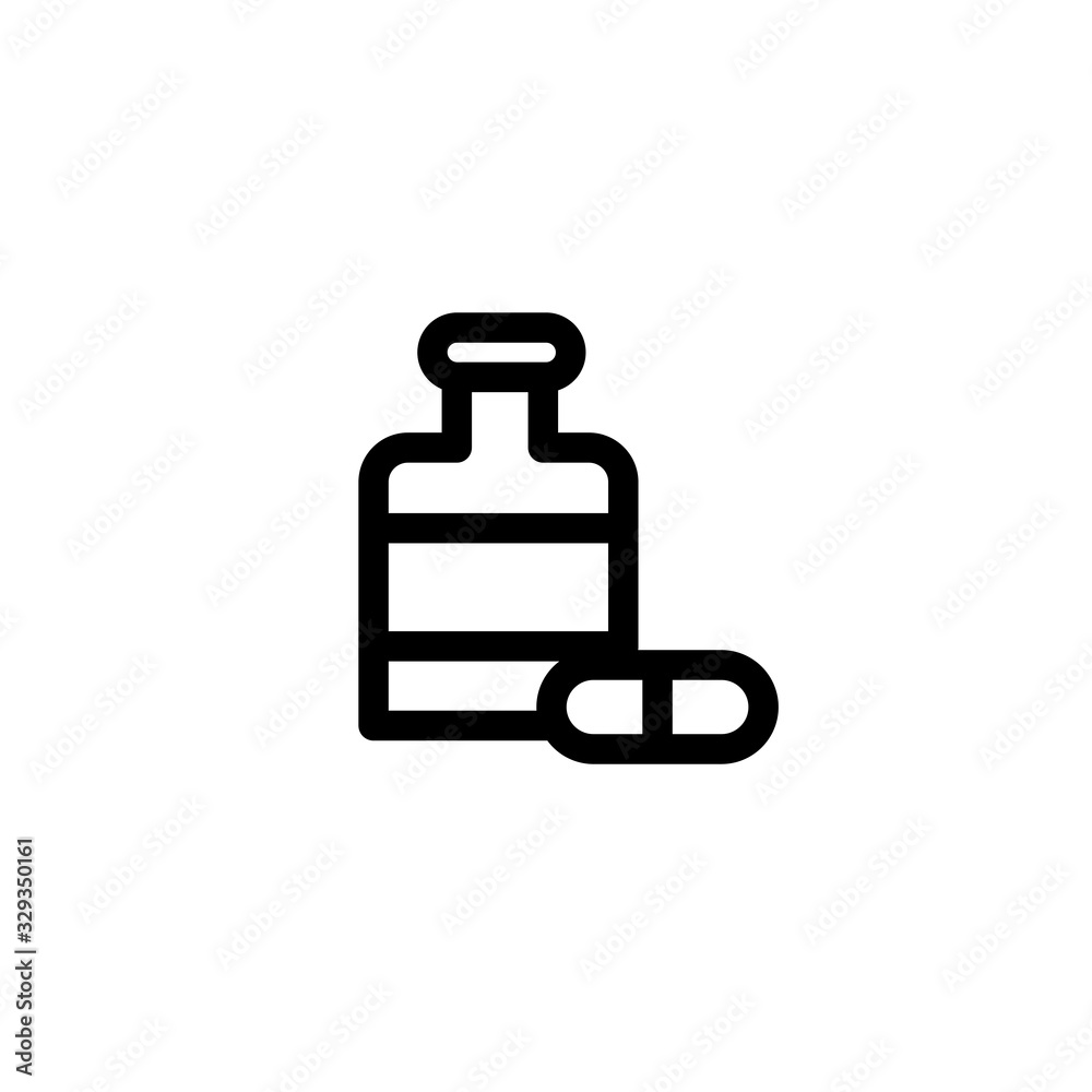 Vector illustration, capsule and bottle icon design Vector illustration, capsule and bottle icon design