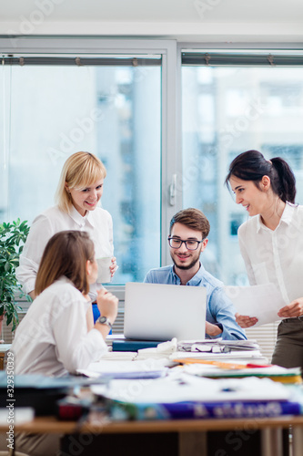 Team of architects working in the office 