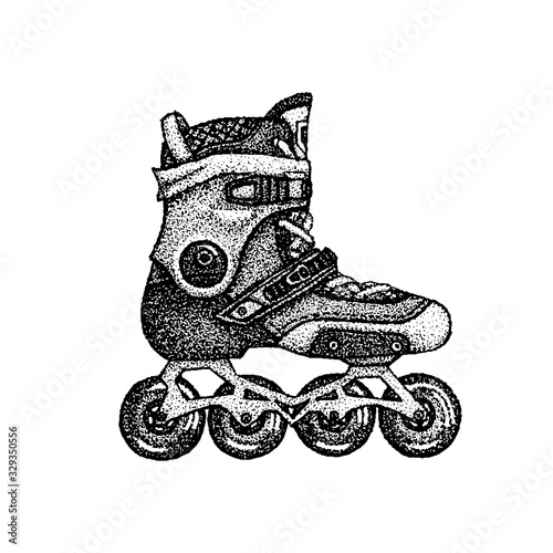 Dotwork Roller Skates