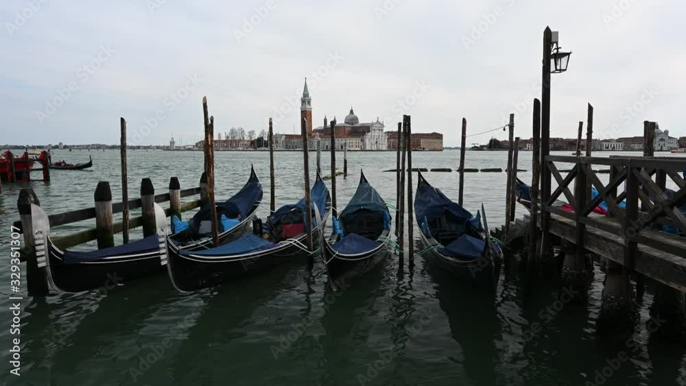 March 2020, Venice-Italy, Walking through the monuments of the ancient city of Venice at the time of the coronavirus, between closed shops and the absence of tourists March 2020, Venice-Italy, Walking through the monuments of the ancient city of Venice at the time of the coronavirus, between closed shops and the absence of tourists