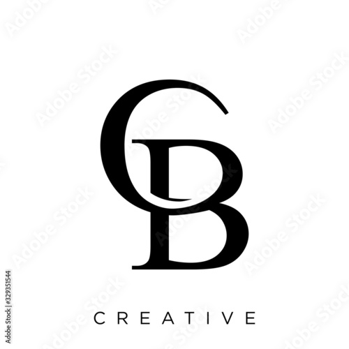 cb luxury logo design vector photo