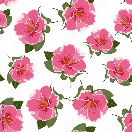 Cute Floral pattern with pink flowers. Motifs scattered random. Seamless texture. Elegant template for fashion prints. Printing with very pink flowers. 