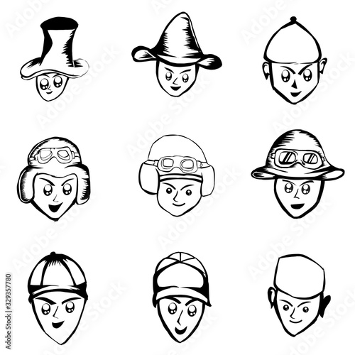 Simple design of illustration avatars 