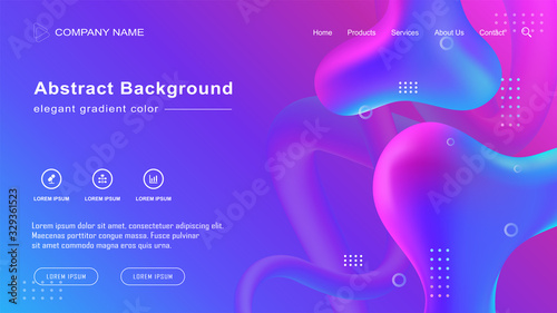 Gradient Abstract Liquid Landing Page Background