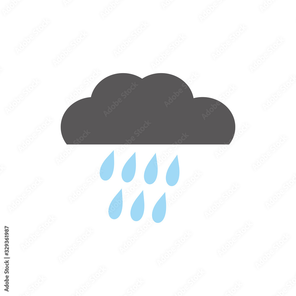 Hard Rain icon vector illustration sign Hard Rain icon vector illustration sign